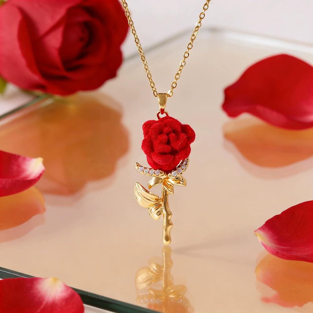 Birth Flower Necklace - Kalung Mawar Wanita dengan Pesona Prancis