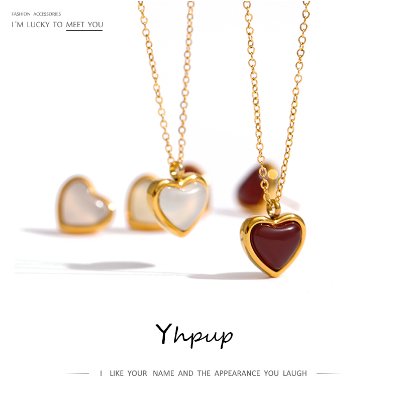 Birth Flower Necklace - Yhpup Liontin Hati Besi Tahan Karat