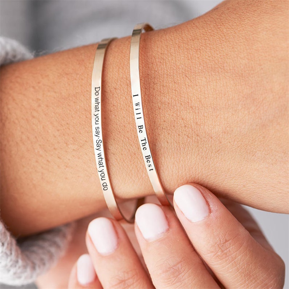 Coordinates Bracelet - 4mm 6mm gelang hati kustom nama