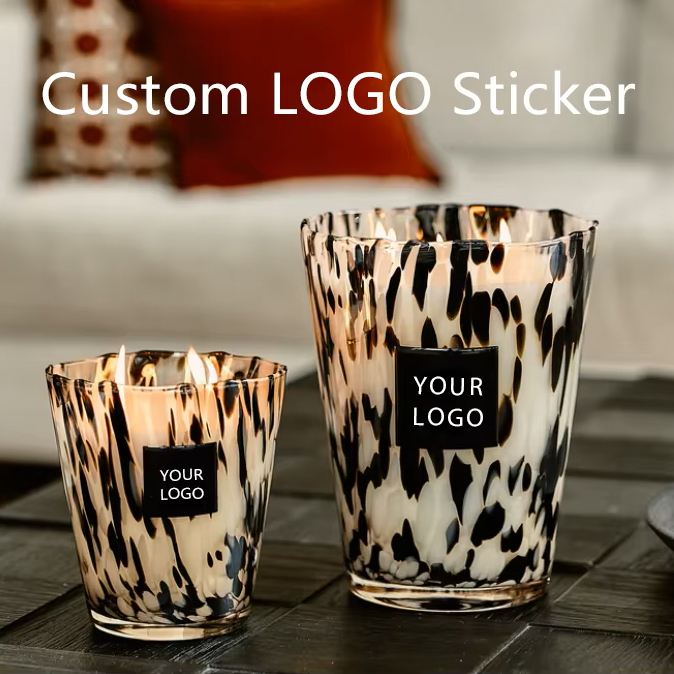 Personalised Candle Label - LOGO Kustom Stiker Kubah Epoksi Label