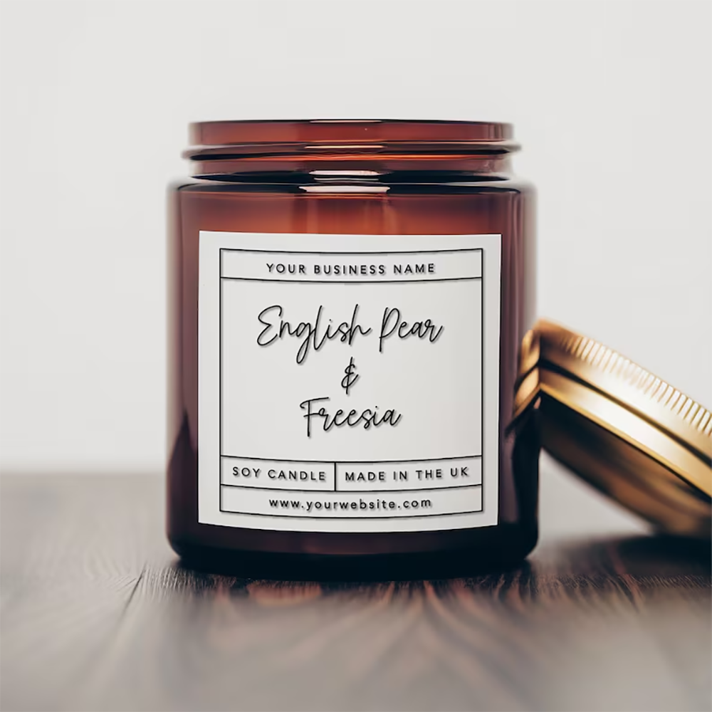 Stiker persegi yang dipersonal - Personalised Candle Label ulasan dan harga