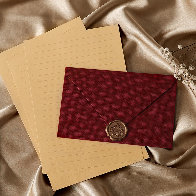 10 Buah Set Amplop Bertekstur  - Wax Seal Letter Kit ulasan dan harga