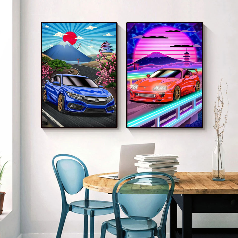 Lukisan Berlian Tokyo Mobil Ba - Photo Mosaic Print ulasan dan harga